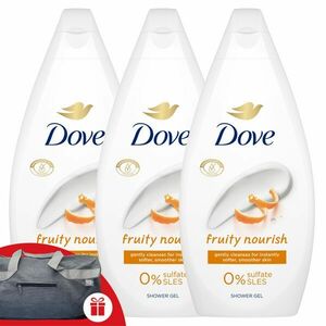 Dove Fruity Nourish Krémtusfürdő 3x450ml + Ajándék Dove Sporttáska kép