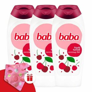 Baba Tusfürdő Cseresznye 3x400ml + Ajándék Baba Hajturbán kép