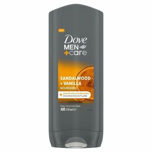 Dove Men+Care férfi Tusfürdő Sandalwood + Vanilla 400ml kép