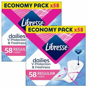 Libresse Dailies Fresh Regular tisztasági betét 2x58db kép