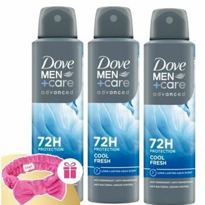 Dove Men+Care Advanced férfi Dezodor Cool Fresh 3x150ml + Ajándék... kép