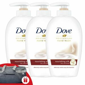 Dove Folyékony Szappan Silk 3x250ml + Ajándék Dove Sporttáska kép