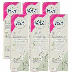 Veet Silk&Fresh liliom illatú Szőrtelenítő krém száraz bőrre 6x100ml kép