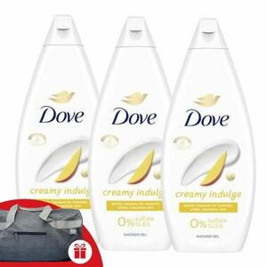 Dove Krémtusfürdő Creamy Indulge 3x450ml + Ajándék Dove Sporttáska kép