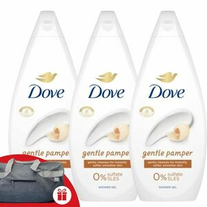 Dove Gentle Pamper Krémtusfürdő 3x450ml + Ajándék Dove Sporttáska kép
