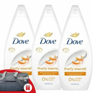 Dove Fruity Nourish Krémtusfürdő 3x720ml + Ajándék Dove Sporttáska kép