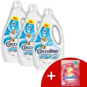 Coccolino White folyékony Mosógél 3x2, 72L - 204 mosás + Ajándék C... kép