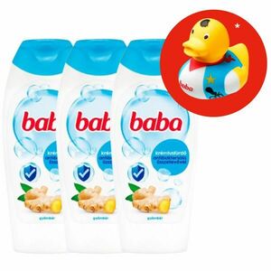 Baba Tusfürdő Antibakteriális Hatású 3x400ml + Ajándék Gumikacsa kép