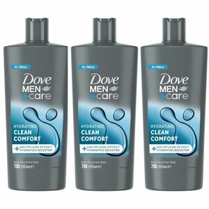 Dove Men+Care férfi Tusfürdő Hydrating Clean Comfort 3x700ml kép