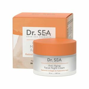 Anti-aging éjszakai arckrém retinollal, kollagénnel és hialuronsavval - 50ml - Dr. Sea kép