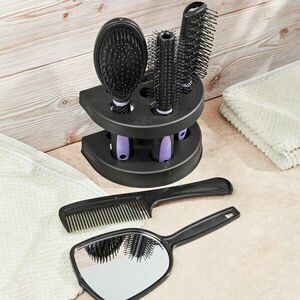 5 darabos hajápoló készlet állványban kép