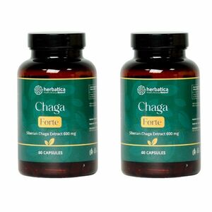 Akciós készlet: 2 x Szibériai Chaga FORTE - 60 vegán kapszula (600mg/kapszula) - Herbatica kép