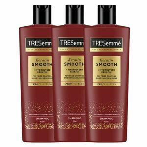 TRESemmé Keratin Smooth Sampon gubancolódásra hajlamos hajra 3x400ml kép