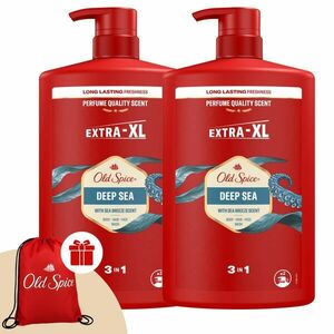 Old Spice Deep Sea 3in1 férfi Sampon és Tusfürdő 2x1000ml + Ajánd... kép