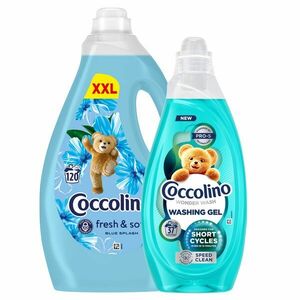 Coccolino Wonder Wash Speed Clean Mosógél + Coccolino Blue Splash Öblítő kép
