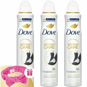 Dove Advanced Care női izzadásgátló Dezodor Invisible Dry 3x200ml... kép