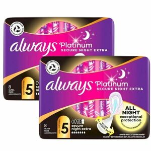 Always Platinum Secure Night Extra egészségügyi Betét 2x8db kép