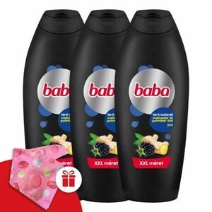 Baba Tusfürdő Vadszeder és Gyömbér 3x750ml + Ajándék Baba Hajturbán kép