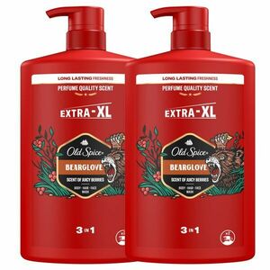 Old Spice Bearglove 3in1 férfi Sampon és Tusfürdő 2x1000ml kép