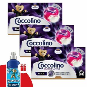 Coccolino Black 3in1 Mosókapszula 3x40 mosás + AJándék Coccolino... kép