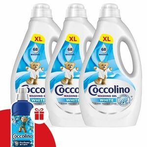 Coccolino White folyékony Mosógél 3x2, 72L - 204 mosás + Ajándék C... kép