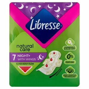 Libresse Natural Care Night+ szárnyas éjszakai egészségügyi Betét 7db kép