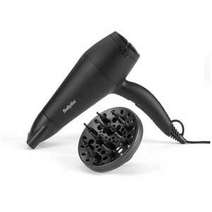 Babyliss D215DE, Power Smooth, 2200W, Kerámia, Fekete, Hajszárító kép