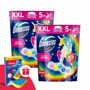 Domestos Power5 WC frissítő blokk Magic Unicorn (10x50g) + Ajándé... kép
