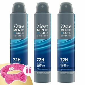 Dove Men+Care Advanced férfi Dezodor Clean Comfort 3x200ml + Aján... kép