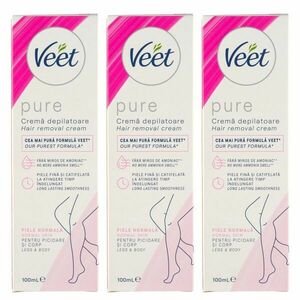 Veet Silk&Fresh Szőrtelenítő krém normál bőrre 3x100ml kép