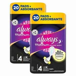 Always Platinum Secure Night egészségügyi Betét 2x20db kép