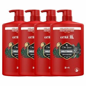 Old Spice Wolfthorn 3in1 férfi Sampon és Tusfürdő 4x1000ml kép