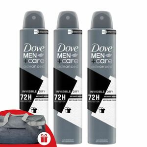 Dove Men+Care Advanced férfi Dezodor Invisible Dry 3x200ml + Aján... kép