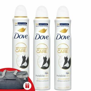Dove Advanced Care női izzadásgátló Dezodor Invisible Dry 3x200ml... kép