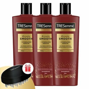TRESemmé Keratin Smooth Sampon gubancolódásra hajlamos hajra 3x40... kép