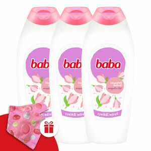 Baba Tusfürdő Magnólia 3x750ml + Ajándék Baba Hajturbán kép