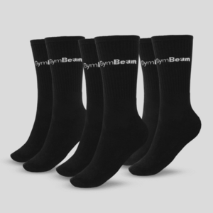 GymBeam Ponožky 3/4 Socks 3Pack Black kép