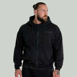 STRIX Washed Zip kapucnis pulóver Black kép