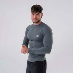 NEBBIA Men‘s T-shirt Long-Sleeve Active Grey kép
