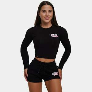 BeastPink Tričko Long Sleeve Croptop Black kép