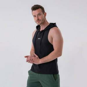NEBBIA Men‘s Tank Top Hoodie Black kép