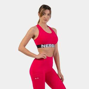 Medium Impact Cross Back Pink sportmelltartó - NEBBIA kép