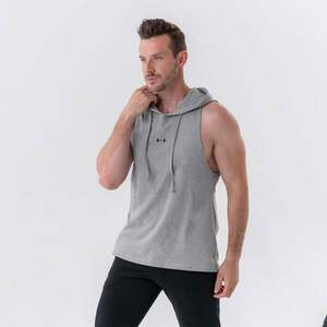 NEBBIA Men‘s Tank Top Hoodie Light Grey kép