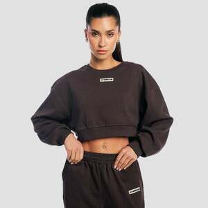 GymBeam Women‘s Aura Cropped Sweatshirt Tee Brown kép