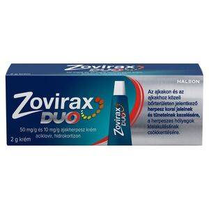 Zovirax Duo 50 mg/g és 10 mg/g krém ajakherpeszre 2 g kép