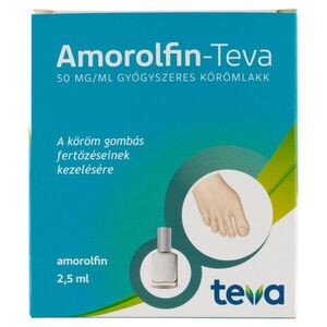 Amorolfin Teva 50 mg/ml gyógyszeres körömlakk 2, 5 ml kép