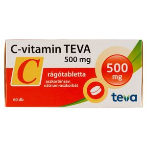 Teva C-vitamin rágótabletta 500 mg 60 db kép