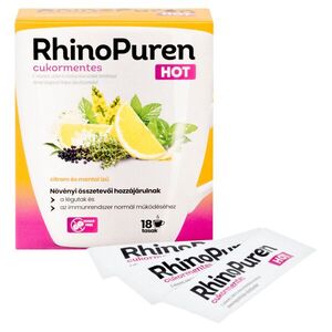 Rhinopuren Hot cukormentes forró italpor 18 adag kép