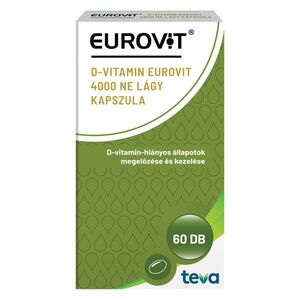 Eurovit D-Vitamin 4000 NE lágy kapszula 60 db kép