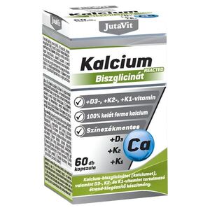 JutaVit Kalcium-Biszglicinát+D3+K2+K1 kapszula 60 db kép
